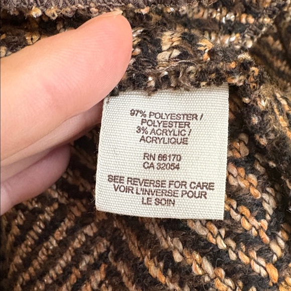 Free People Brown Metallic Patricia Pea Coat Chevron Tweed Peplum Ruffle Jacket - Picture 12 of 15